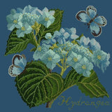 Hydrangea Needlepoint Kit Elizabeth Bradley Design Dark Blue 