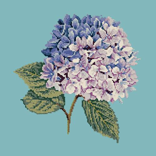 Hydrangea Needlepoint Kit Elizabeth Bradley Design Duck Egg Blue 