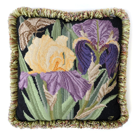 Iris Needlepoint Kit Elizabeth Bradley Design Black 