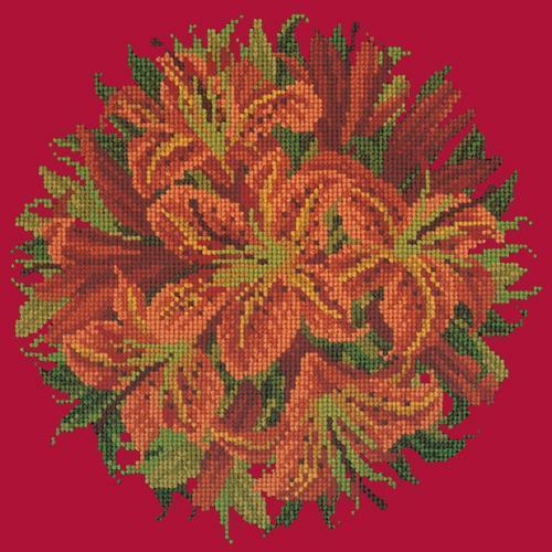 Lily Ball Needlepoint Kit Elizabeth Bradley Design Bright Red 