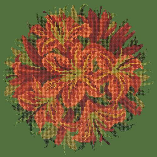 Lily Ball Needlepoint Kit Elizabeth Bradley Design Dark Green 