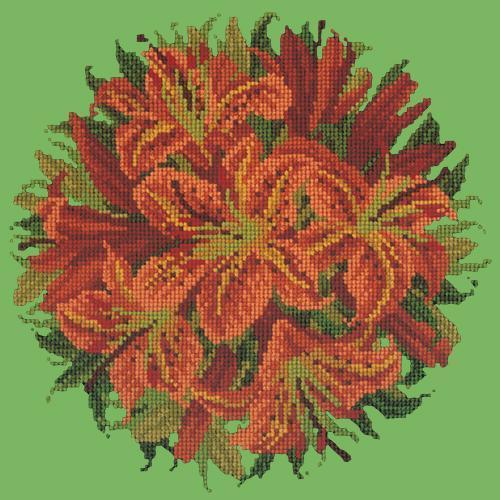 Lily Ball Needlepoint Kit Elizabeth Bradley Design Grass Green 