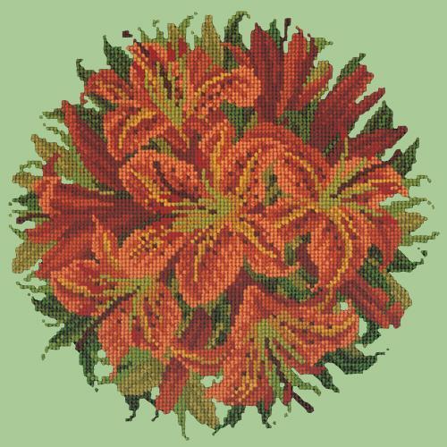 Lily Ball Needlepoint Kit Elizabeth Bradley Design Pale Green 