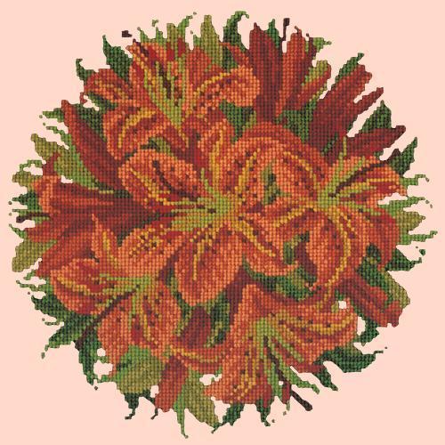 Lily Ball Needlepoint Kit Elizabeth Bradley Design Salmon Pink 