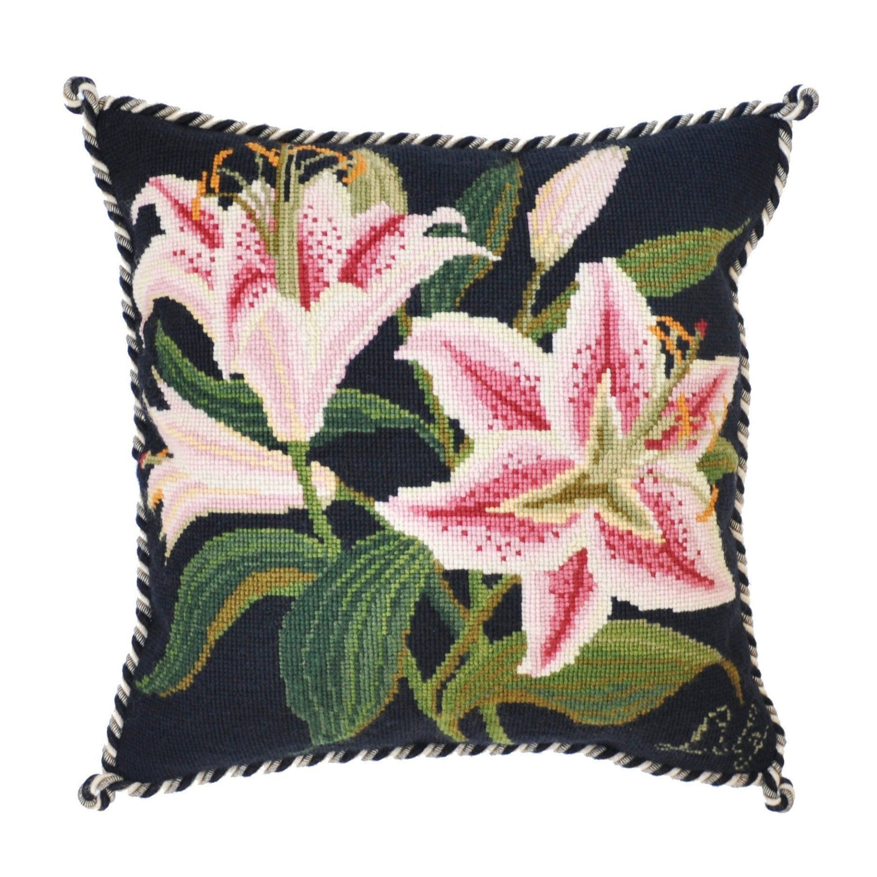 Lily Needlepoint Kit Elizabeth Bradley Design Black 