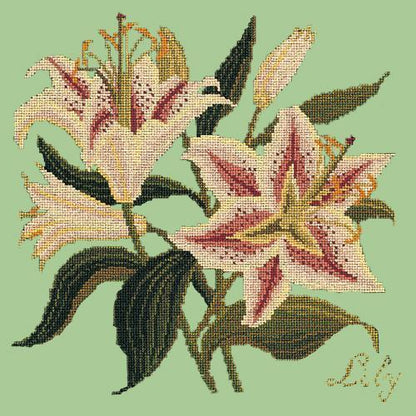 Lily Needlepoint Kit Elizabeth Bradley Design Pale Green 