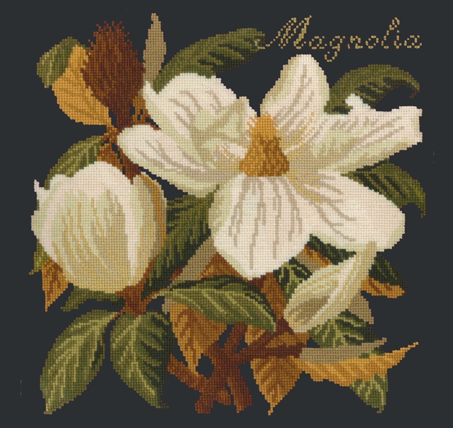 Magnolia Needlepoint Kit Elizabeth Bradley Design 