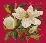 Magnolia Needlepoint Kit Elizabeth Bradley Design Bright Red 