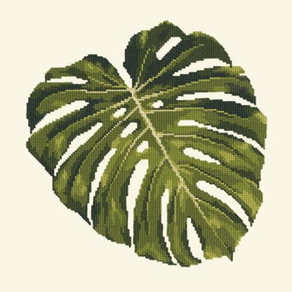 Monstera Leaf Needlepoint Kit Elizabeth Bradley Design 