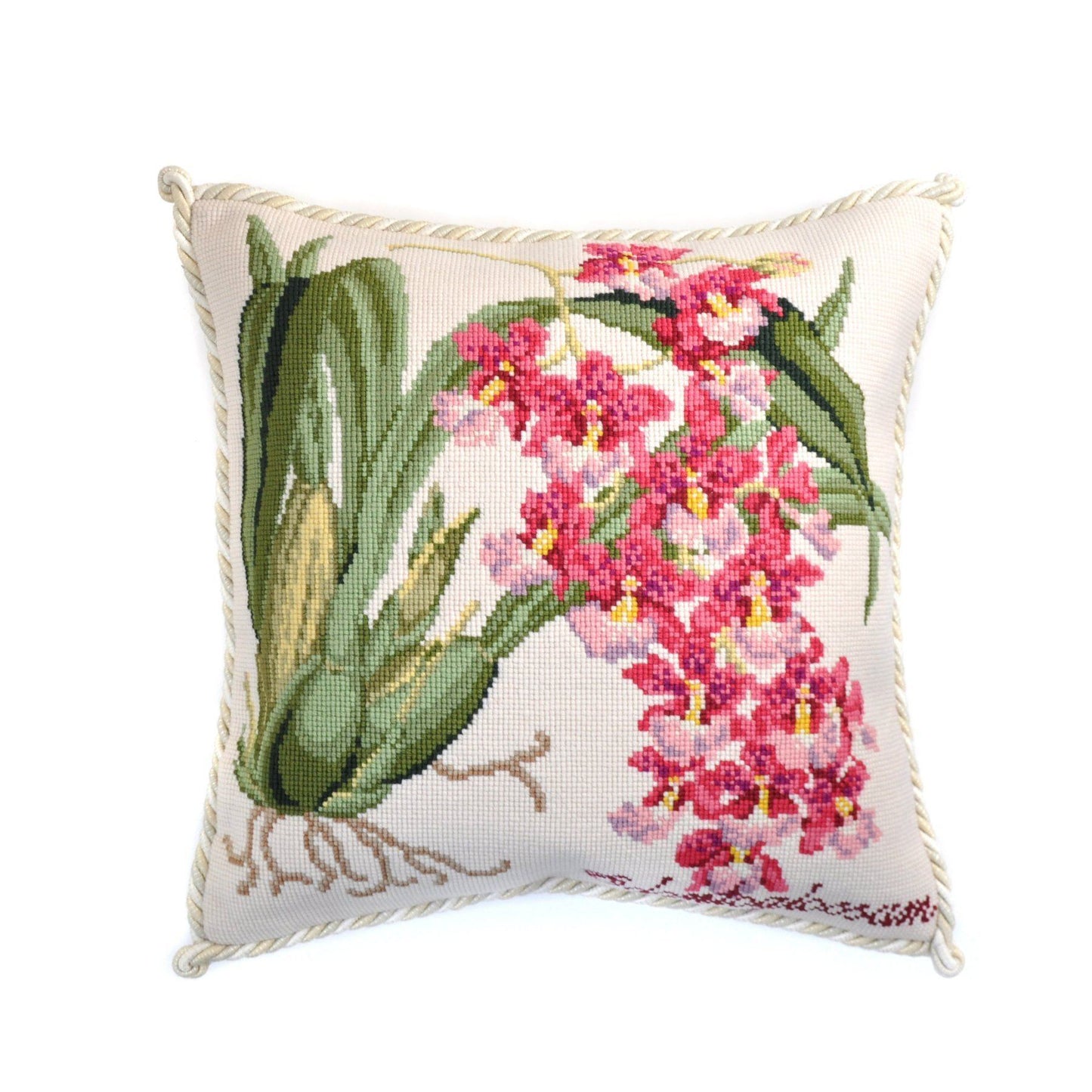 Odontoglossum (Tiger Orchid) Needlepoint Kit Elizabeth Bradley Design Cream 