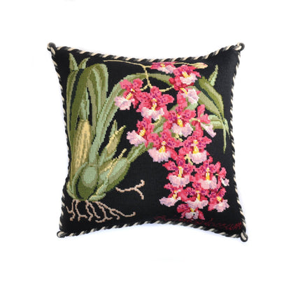 Odontoglossum (Tiger Orchid) Needlepoint Kit Elizabeth Bradley Design Black 