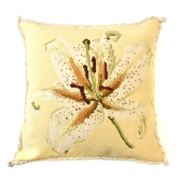 Oriental Lily Needlepoint Kit Elizabeth Bradley Design Butter Yellow 