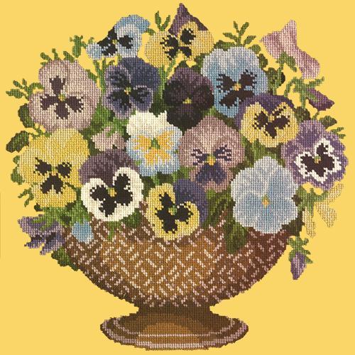 Pansy Bowl Needlepoint Kit Elizabeth Bradley Design Sunflower Yellow 