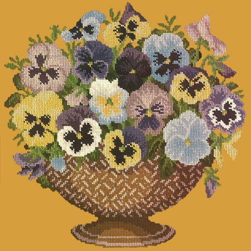 Pansy Bowl Needlepoint Kit Elizabeth Bradley Design Yellow 