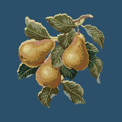 Pears Needlepoint Kit Elizabeth Bradley Design Dark Blue 