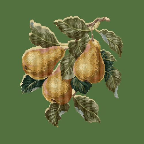 Pears Needlepoint Kit Elizabeth Bradley Design Dark Green 