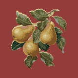 Pears Needlepoint Kit Elizabeth Bradley Design Dark Red 