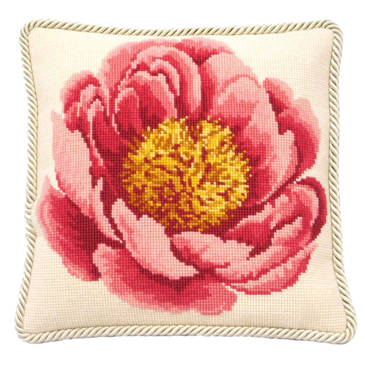 Peony Needlepoint Kit Elizabeth Bradley Design Winter White 