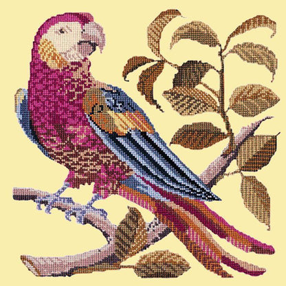 Pete the Parrot Needlepoint Kit Elizabeth Bradley Design Butter Yellow 