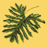 Philodendron Leaf Needlepoint Kit Elizabeth Bradley Design Sunflower Yellow 