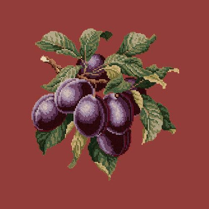 Plums Needlepoint Kit Elizabeth Bradley Design Dark Red 