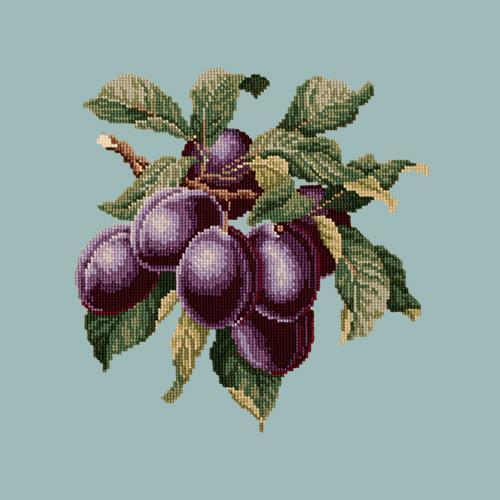 Plums Needlepoint Kit Elizabeth Bradley Design Pale Blue 