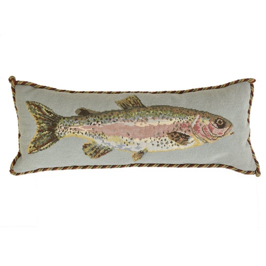 Rainbow Trout Needlepoint Kit Elizabeth Bradley Design Pale Blue 