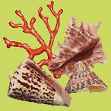 Red Coral Needlepoint Kit Elizabeth Bradley Design Pale Lime 
