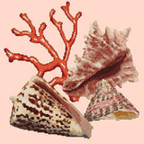 Red Coral Needlepoint Kit Elizabeth Bradley Design Salmon Pink 