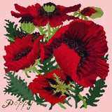 Red Poppy Needlepoint Kit Elizabeth Bradley Design Pale Rose 