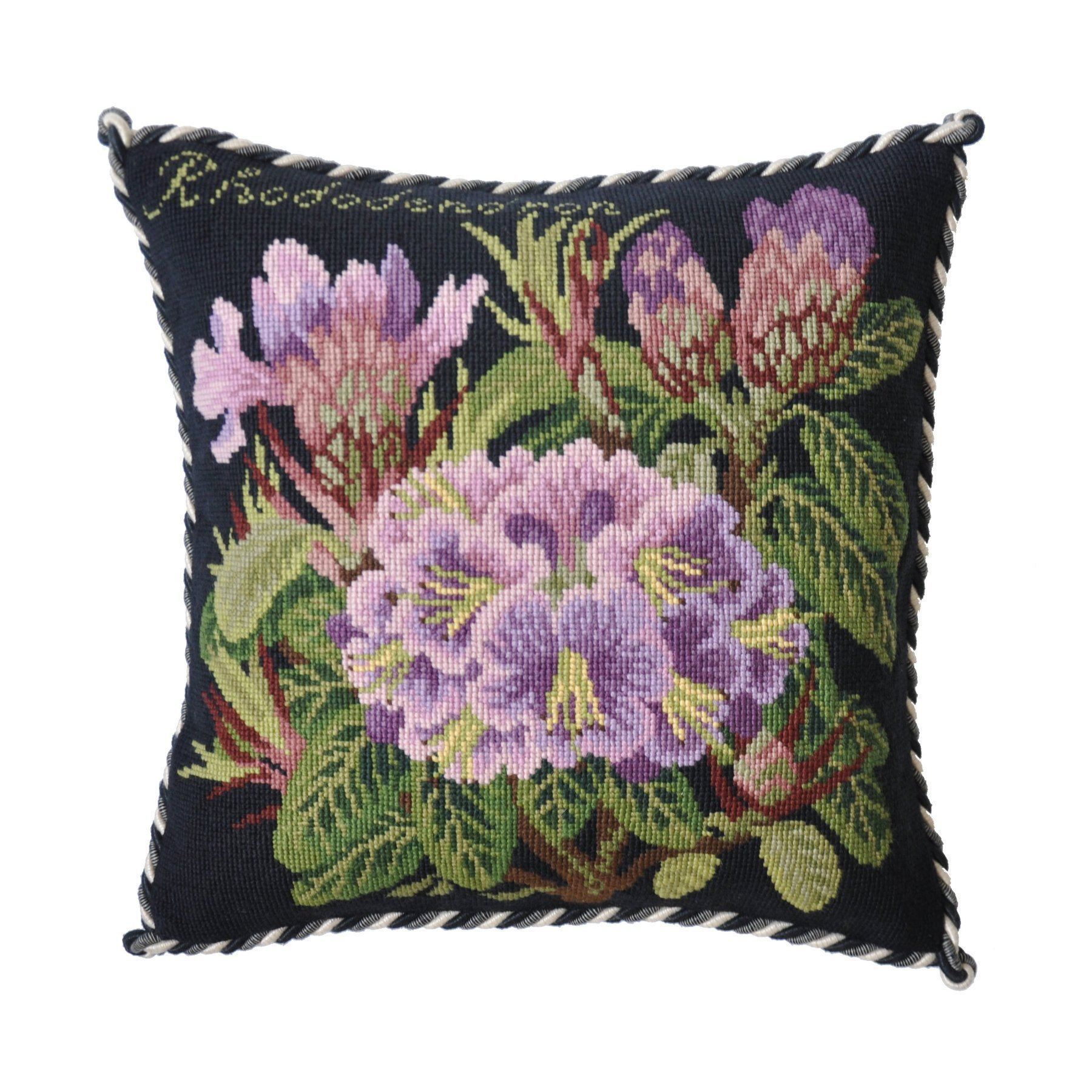 Rhododendron Needlepoint Kit Elizabeth Bradley Design Black 