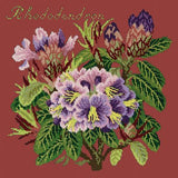 Rhododendron Needlepoint Kit Elizabeth Bradley Design Dark Red 