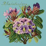 Rhododendron Needlepoint Kit Elizabeth Bradley Design Duck Egg Blue 