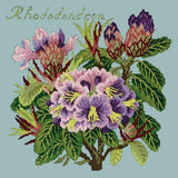 Rhododendron Needlepoint Kit Elizabeth Bradley Design Pale Blue 