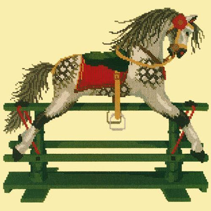 Rocking Horse Needlepoint Kit Elizabeth Bradley Design Butter Yellow 