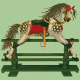 Rocking Horse Needlepoint Kit Elizabeth Bradley Design Pale Green 