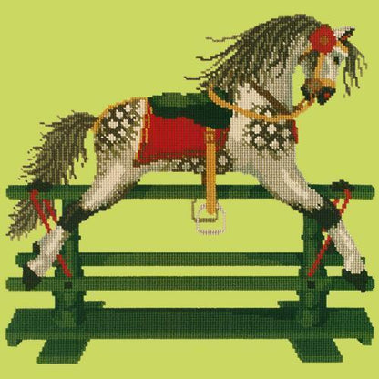 Rocking Horse Needlepoint Kit Elizabeth Bradley Design Pale Lime 