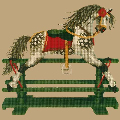 Rocking Horse Needlepoint Kit Elizabeth Bradley Design Sand 