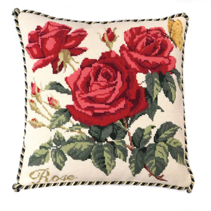 Rose Needlepoint Kit Elizabeth Bradley Design Cream 