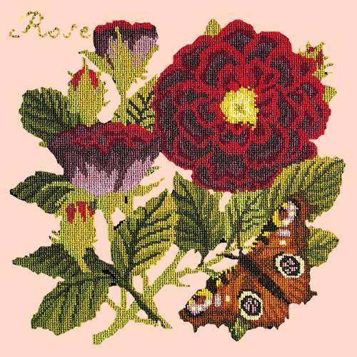 Rose Needlepoint Kit Elizabeth Bradley Design Salmon Pink 