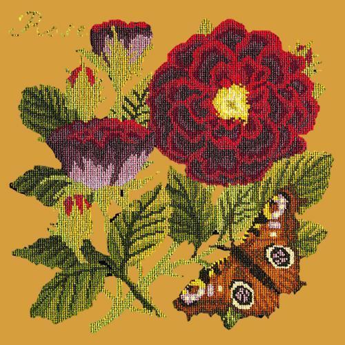 Rose Needlepoint Kit Elizabeth Bradley Design Yellow 