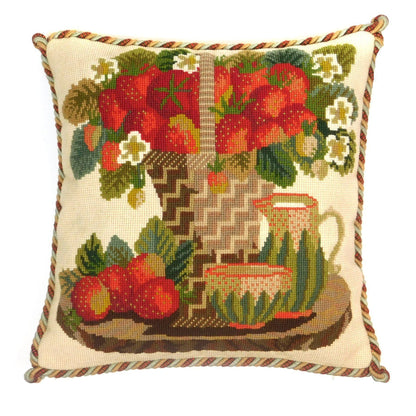 Strawberries Needlepoint Kit Elizabeth Bradley Design Butter Yellow 