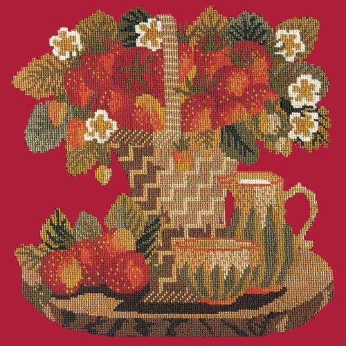 Strawberries Needlepoint Kit Elizabeth Bradley Design Bright Red 