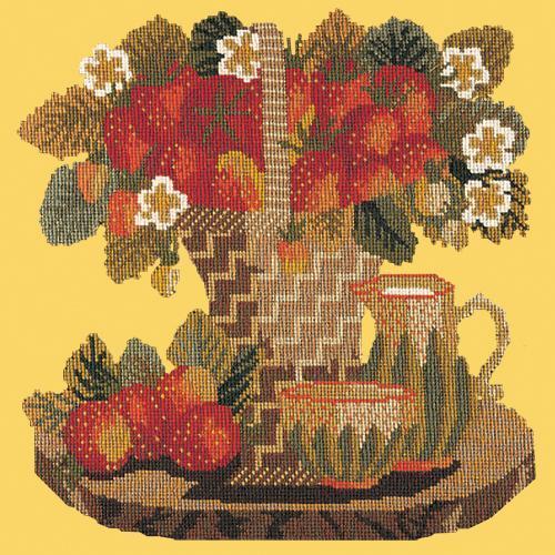 Strawberries Needlepoint Kit Elizabeth Bradley Design Sunflower Yellow 