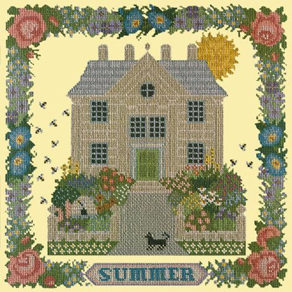 Summer Sampler Needlepoint Kit Elizabeth Bradley Design Butter Yellow 