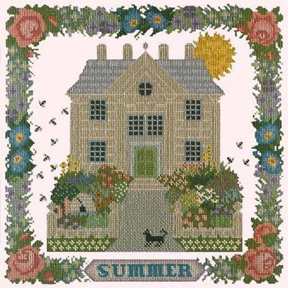 Summer Sampler Needlepoint Kit Elizabeth Bradley Design Cream 