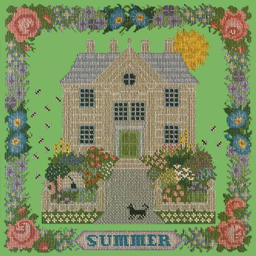 Summer Sampler Needlepoint Kit Elizabeth Bradley Design Grass Green 