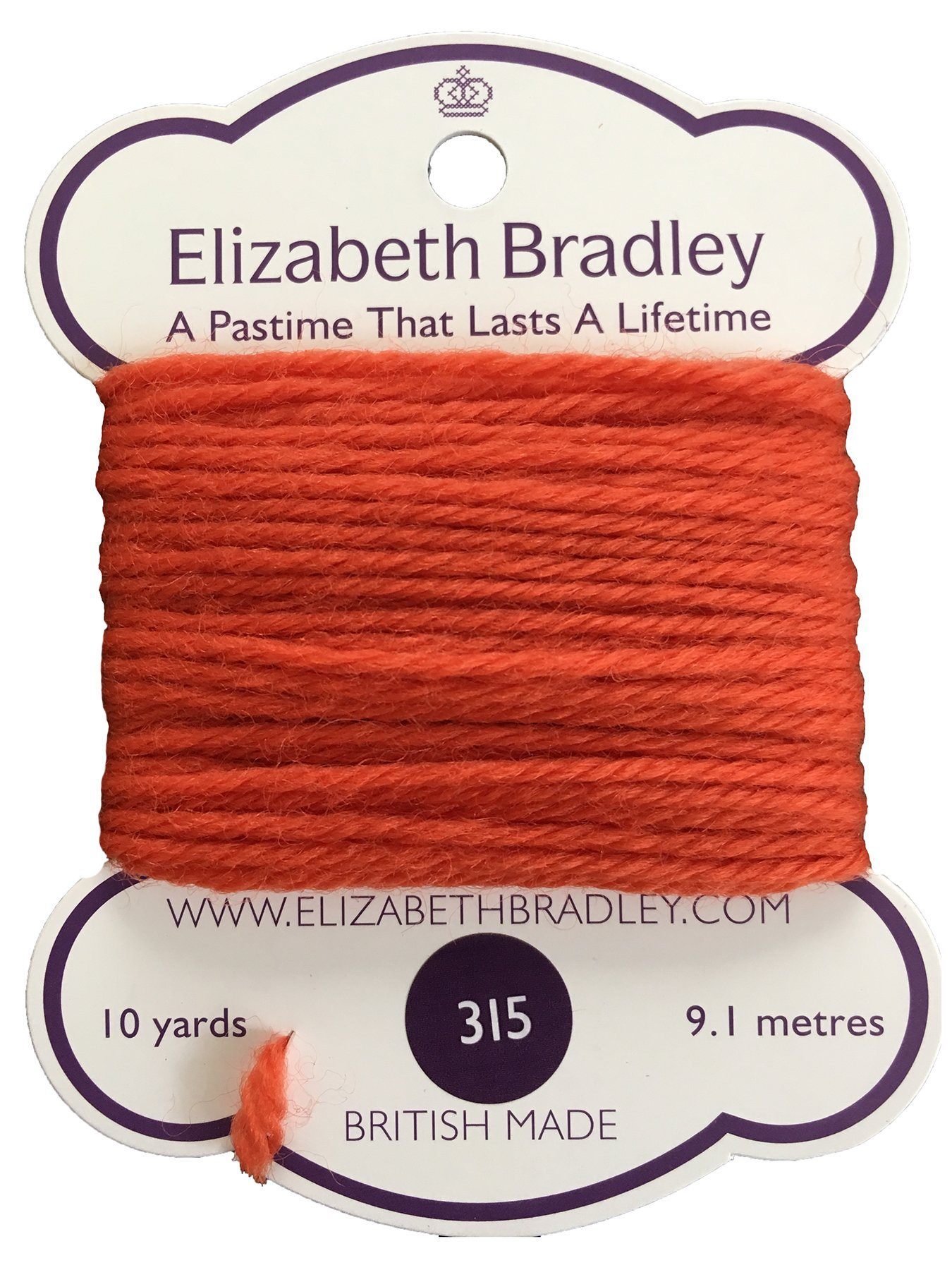 Tapestry Wool Colour 315 Tapestry Wool Elizabeth Bradley Design 