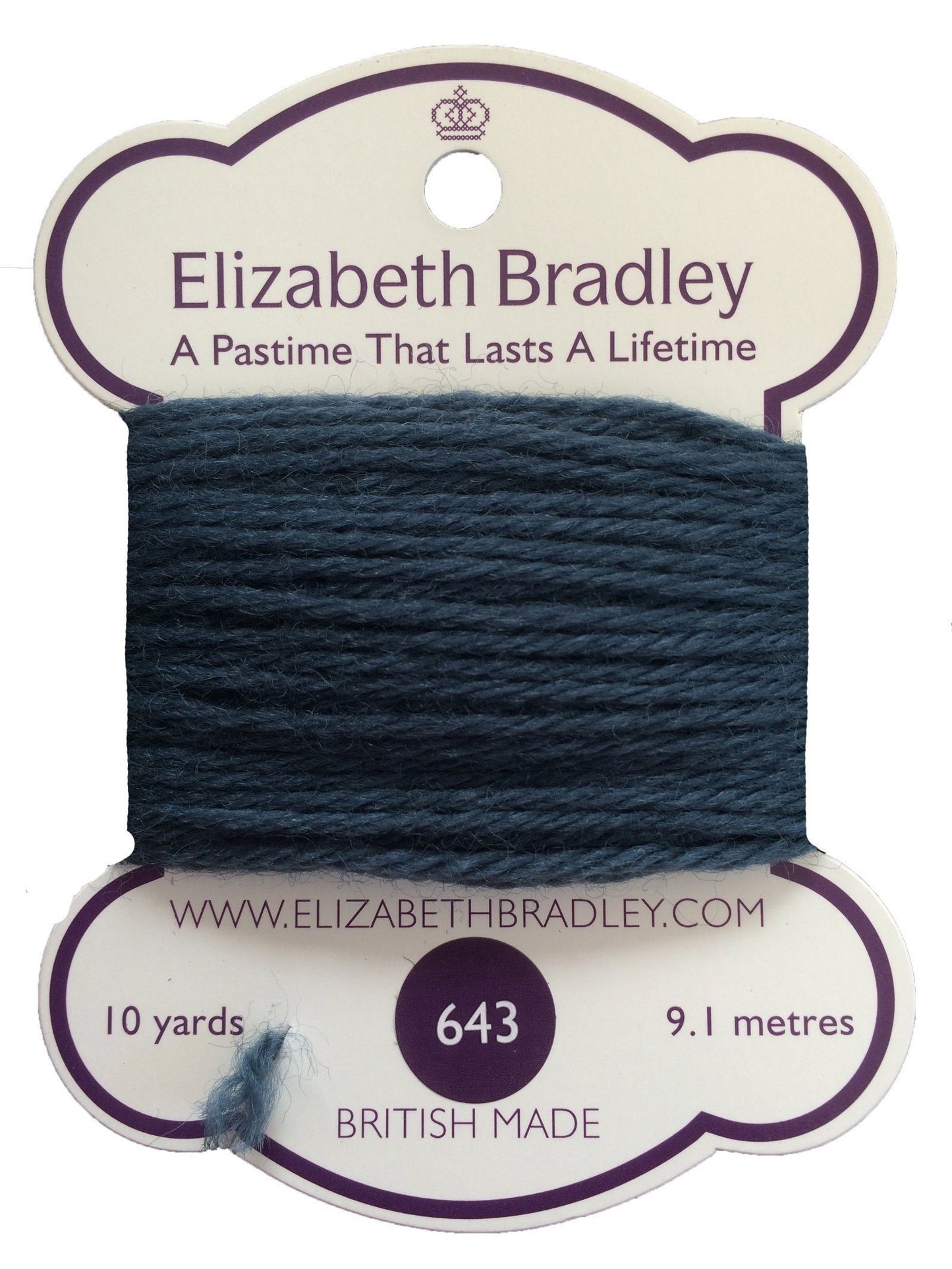 Tapestry Wool Colour 643 Tapestry Wool Elizabeth Bradley Design 