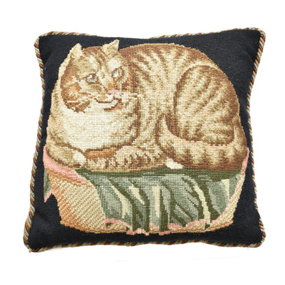 The Contented Cat Needlepoint Kit Elizabeth Bradley Design Black 